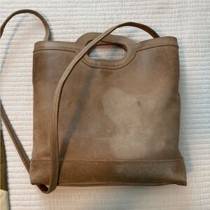 Able Tan Leather Crossbody Bag
